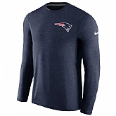 Men's New England Patriots Nike Navy Coaches Long Sleeve Performance T-Shirt,baseball caps,new era cap wholesale,wholesale hats
